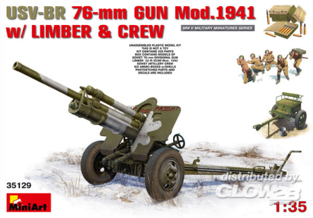 1/35 USV-BR 76mm Gun with Limber &amp; Crew