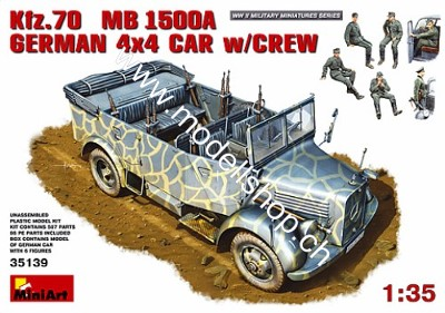 1/35 Kfz. 70 MB 1500A German 4x4 Car with Crew