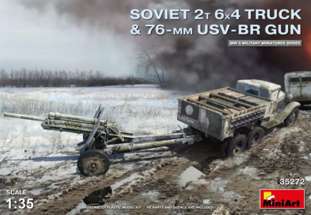 1/35 Soviet 2 t 6x4 Truck w/76mm USV-BR Gun