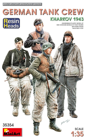 1/35 German Tank Crew w/Resin Heads