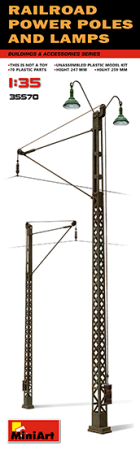 1/35 Railroad Power Poles &amp; Lamps