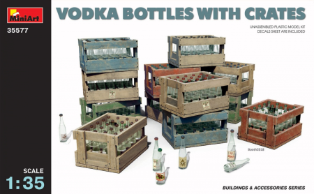 1/35 Vodka Bottles w/Crates
