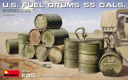 1/35 U.S. Fuel Drums (55 Gals.)