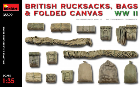 1/35 British Rucksacks, Bags &amp; Folded Canvas WW2