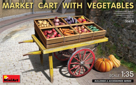 1/35 Market Cart w/Vegetables