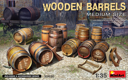 1/35 Wooden Barrels Medium