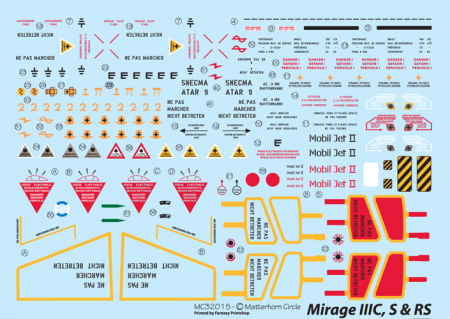 1/32 Mirage III Stencils only for MC32014