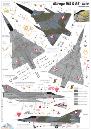 1/48 Mirage III S &amp; RS late   Swiss Decal