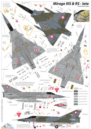 1/48 Mirage III S & RS late   Swiss Decal