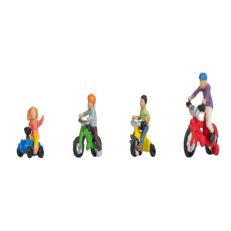 H0 Kinder auf Kinderfahrr&#228;der