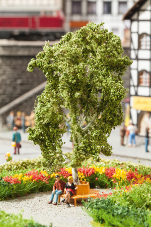 H0 Baum mit Ruhebank 11,5 cm