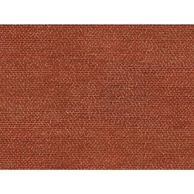 H0 3D-Kartonplatte  Klinker rot