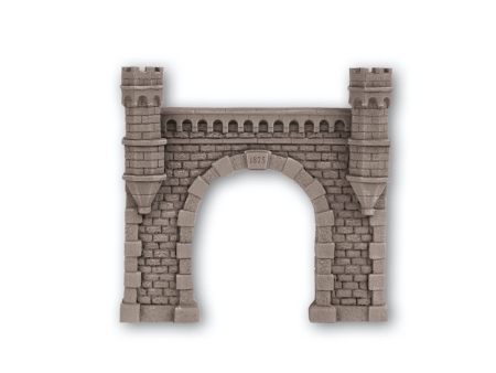H0 Tunnel-Portal, 1-gleisig, 16 x 15,2 cm