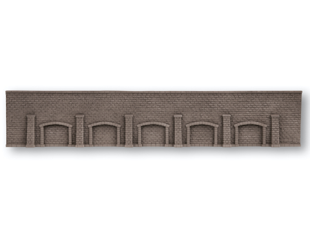 0,H0 Arkadenmauer, extra lang, 66 x 12,5 cm
