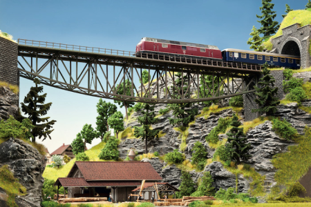 H0 L-C Fischbauchbrücke 540 mm