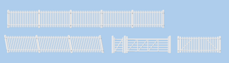 GWR Stn. Fencing, white (inc. gates &amp; ramps)