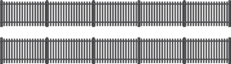 GWR Station Fencing, black (straight only)