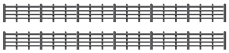 Lineside Fencing, black (4 bar)