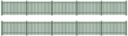 Picket Fencing, green (straight only)