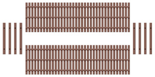 Wooden fencing