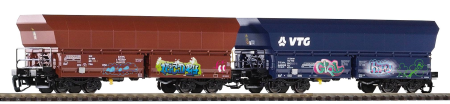 TT TT-Sch&#252;ttgutwagen Falns OnRail VI 2-er SetGraffiti