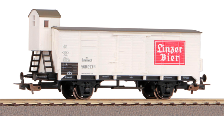 H0 Ged. Güterwg. G02 Linzer Bier ÖBB m. Bhs.  III