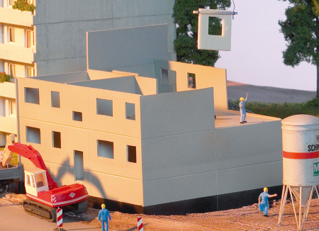 H0 Plattenbau Erg&#228;nzungs-Set 2 Ebenen