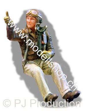 1/48 USAF fighter pilot seated in a/c (WW2)