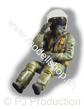 1/48 French fighter pilot seated in a/c (80'-90')
