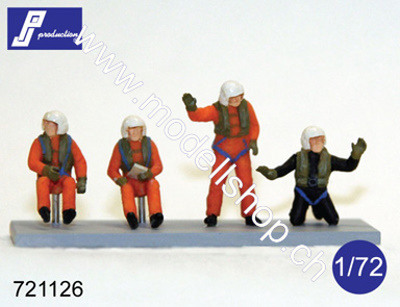 1/72 SAR Helicopter crew (dtbu with Sea King. H-60…) - 4 figures