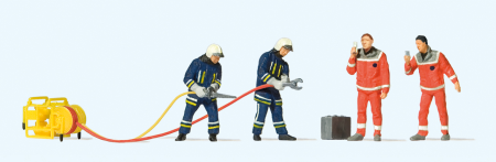 1:87  Feuerwehrmänner in mod. Einsatzkleidung