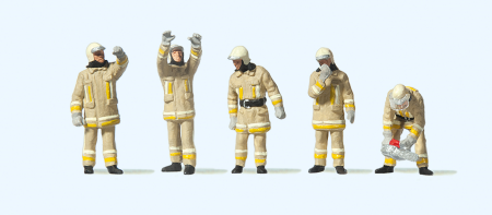 1:87  Feuerwehrmänner. Uniformfarbe beige, techn. Hilfeleist.