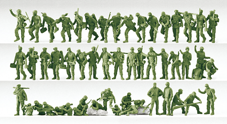 1:87  Bundeswehr BRD Jäger, Pioniere, 50 unbem. Figuren