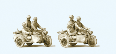 1:87  Kradfahrer NVA, 2 Motorräder KS 750, DDR u. 6 Fig.