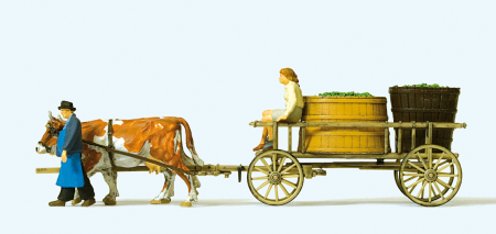 1:87  Winzerwagen und Kühe