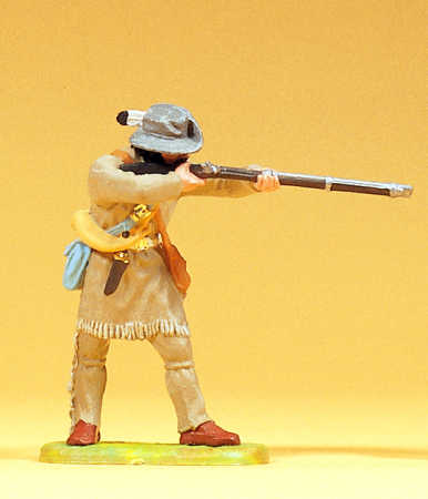 1:24 Trapper mit Gewehr schiessend