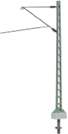 H0 Gitter- Streckenmast mit Ausleger. lackiert