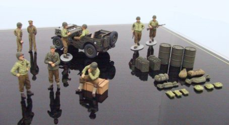 1/48 US Infantry at Rest WWII