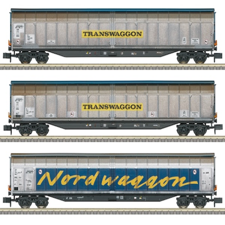 N Grossraum-Schiebewagen Set  MHI