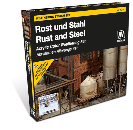 Farb-Set, Rost & Stahl, 8 x 1