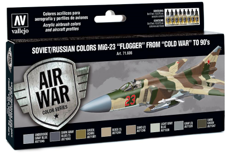 Color Set, MiG 23 Flogger, 8x17 ml