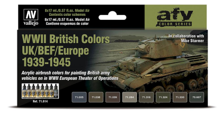 Farb-Set, Britische Farben, E