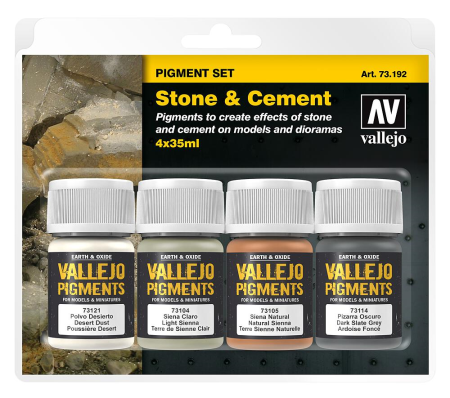 Pigment-Set Stone and Cement