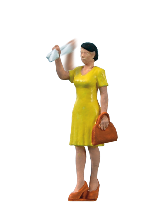 H0 Winkende Frau m. bew. Arm