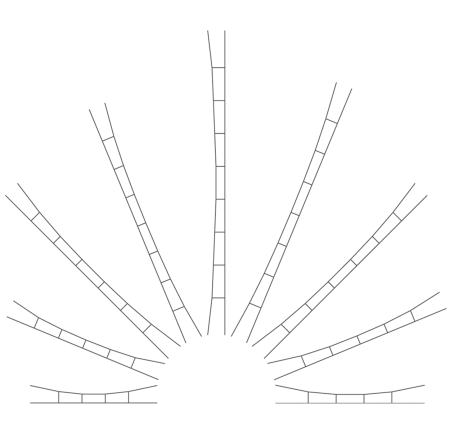 H0 Uni.Fahrdr.330-360 mm,3St.