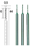 HSS Mikro-Spiralbohrer 0.5mm   (3 Stk)