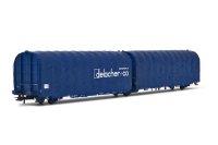 H0 3 achsiger Schiebplanwagnen Lailps Delacher &amp;amp; Co
