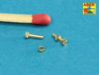 1/16 Turned imitation of Hexagonal bolts &amp;amp; nuts 1,6 x  4,0 mm x 15 pcs. And 1,6mm nuts x 10 pcs.