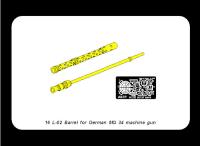 1/16 Turned barrel for German machine gun MG34
