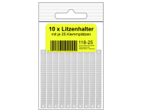 10 Litzenhalter mit 25 Klemmen